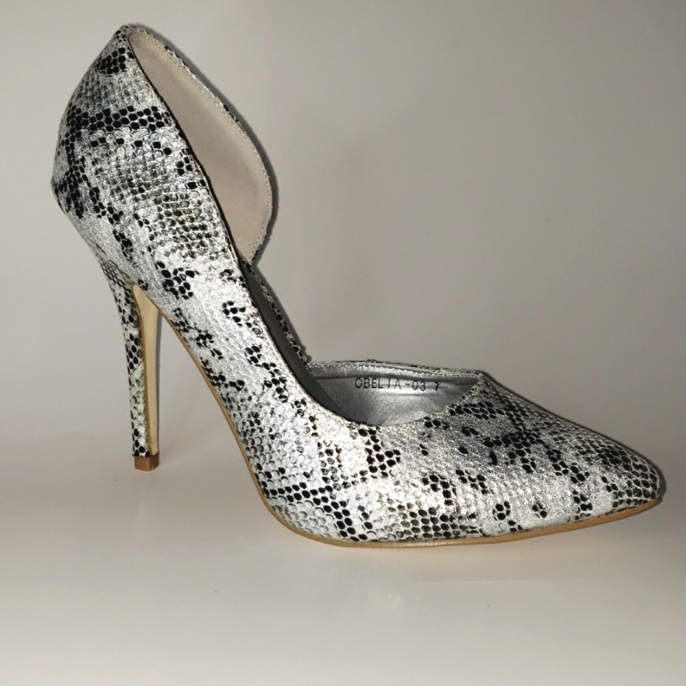 Snakeskin Stiletto Court Pumps